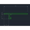 Порог алюминиевый Pro Design Doorstep 571 коньяк анодированный 900мм (4 пружины в комплекте)